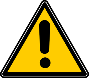 yellow & black hazardous materials warning sign