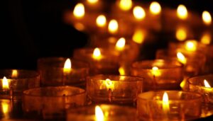 large candelight vigil