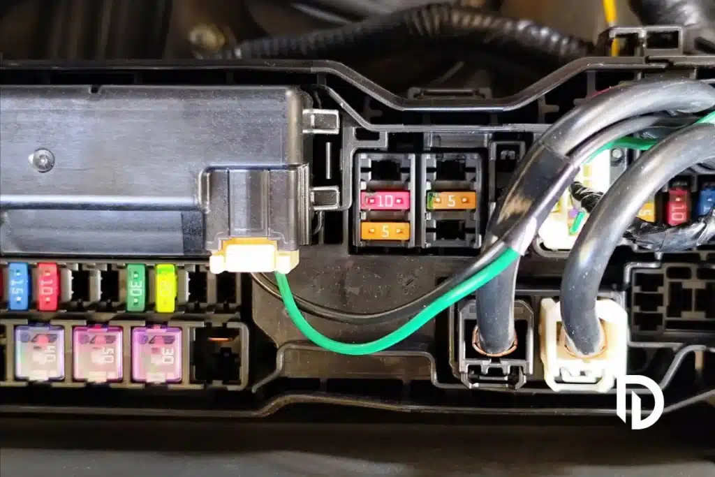 close up of a vehicle's EDR or "Black Box"