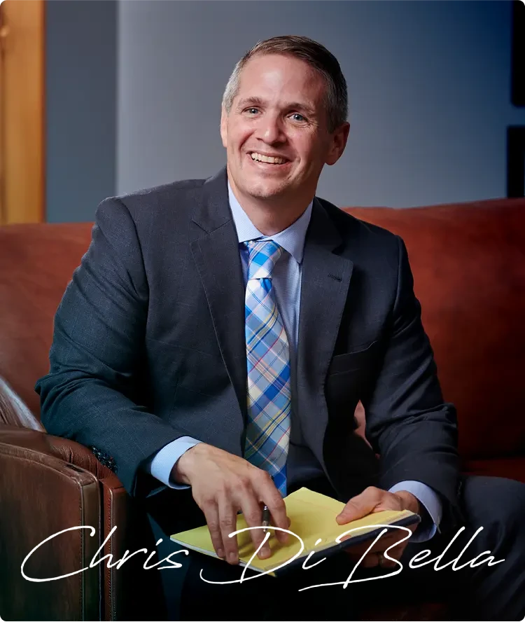 Chris Dibella sitting with fierce look