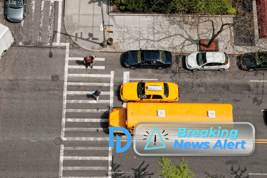 top-down view of pedestrians in a crosswalk