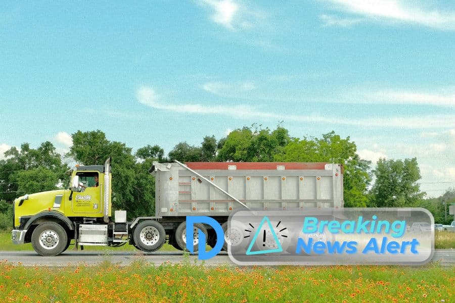 dump truck driving in Warren, MA