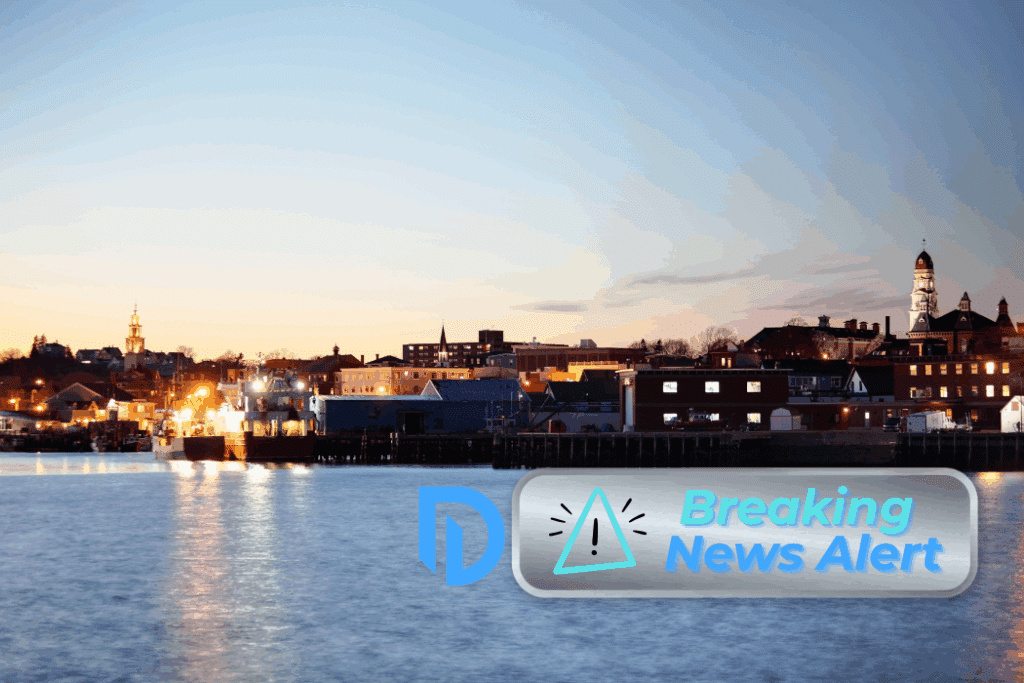 Shore and skyline in Gloucester, MA