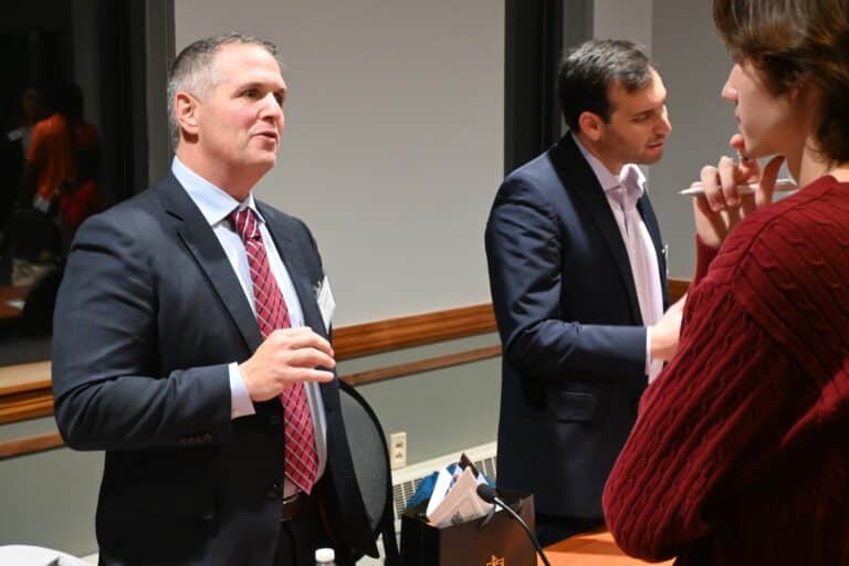 Chris DiBella talking to students about personal injury law