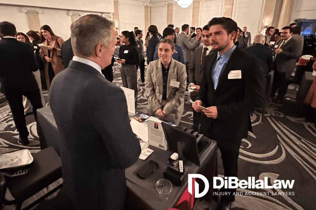 Chris DiBella at the New England Career Forum talking to students