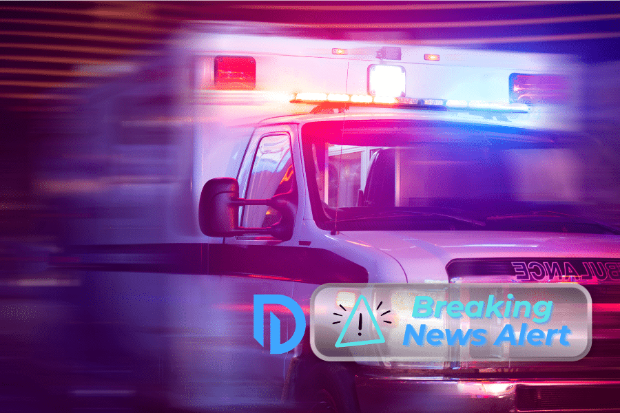 Ambulance in a car accident