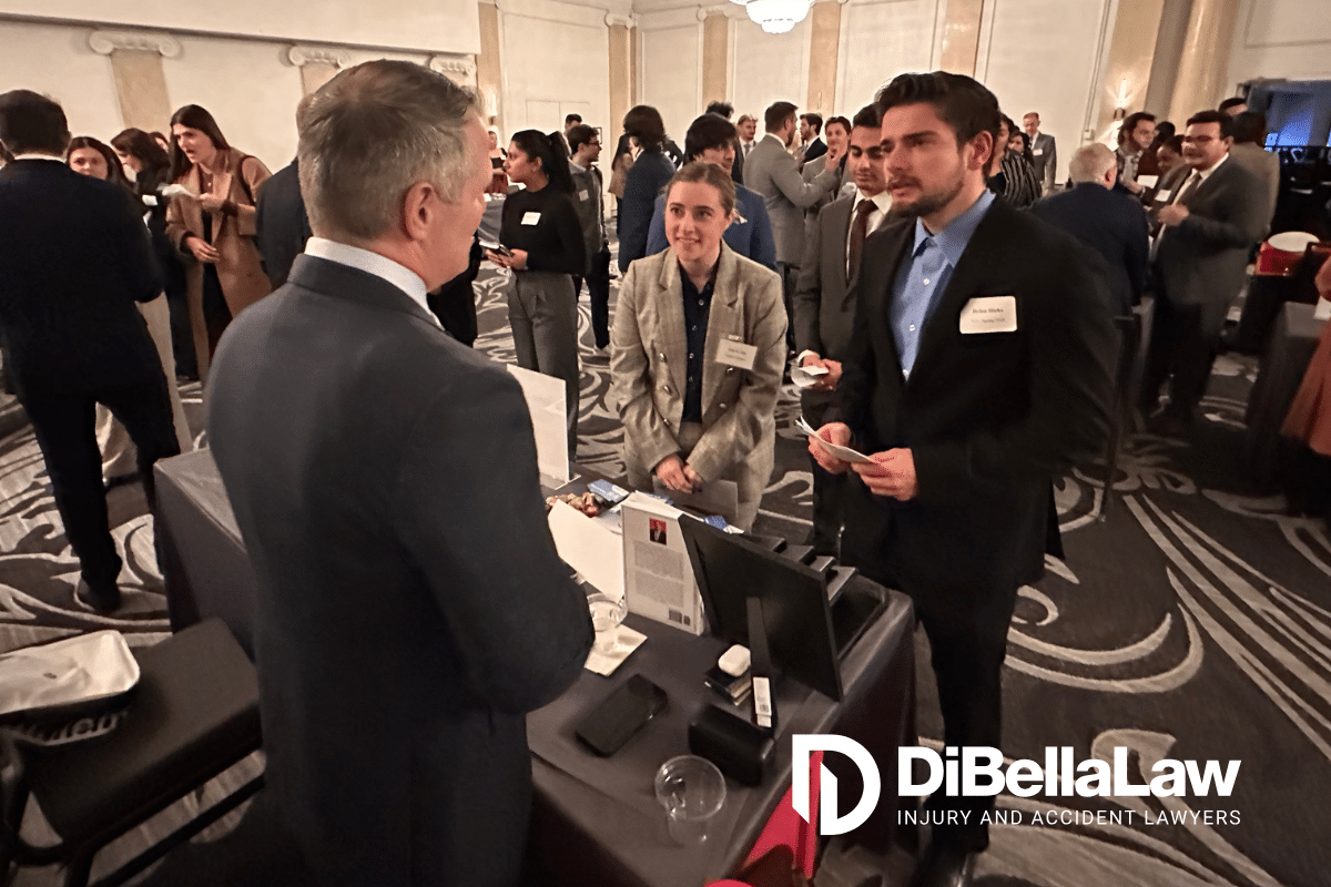 Chris DiBella at the New England Career Forum talking to students
