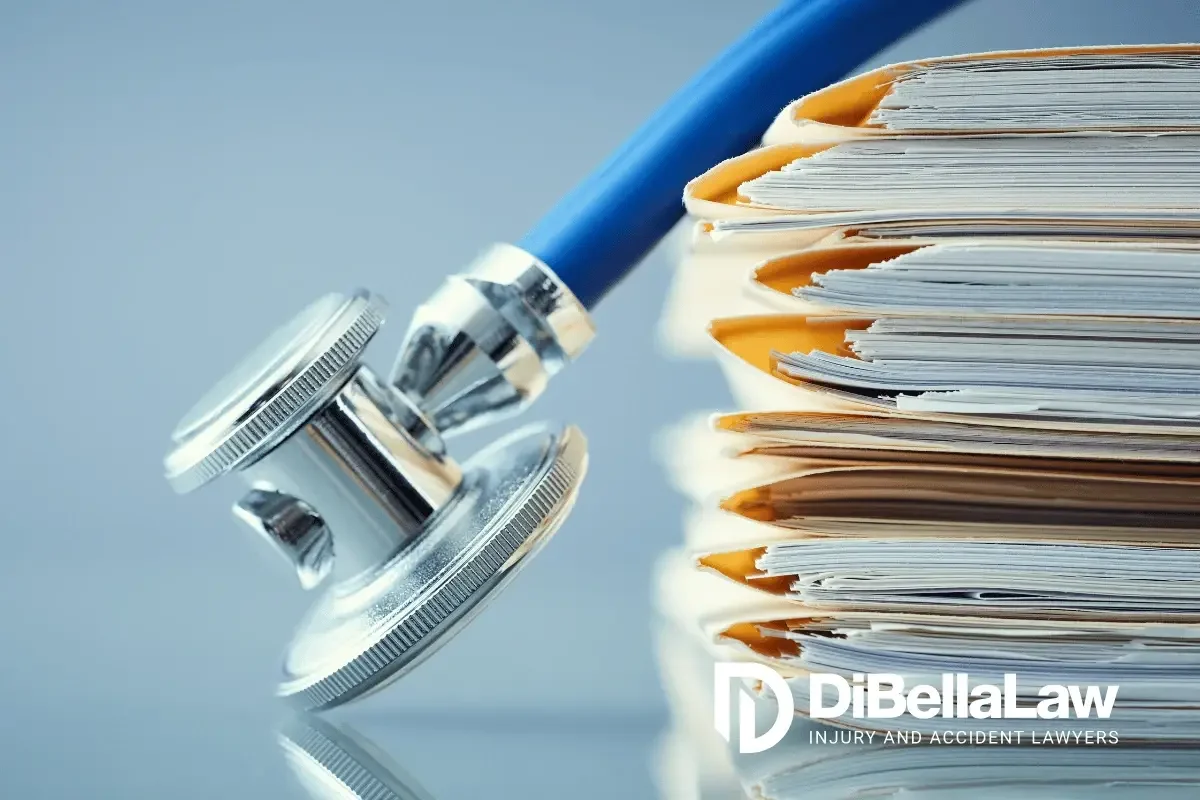 a picture of medical records from a doctor