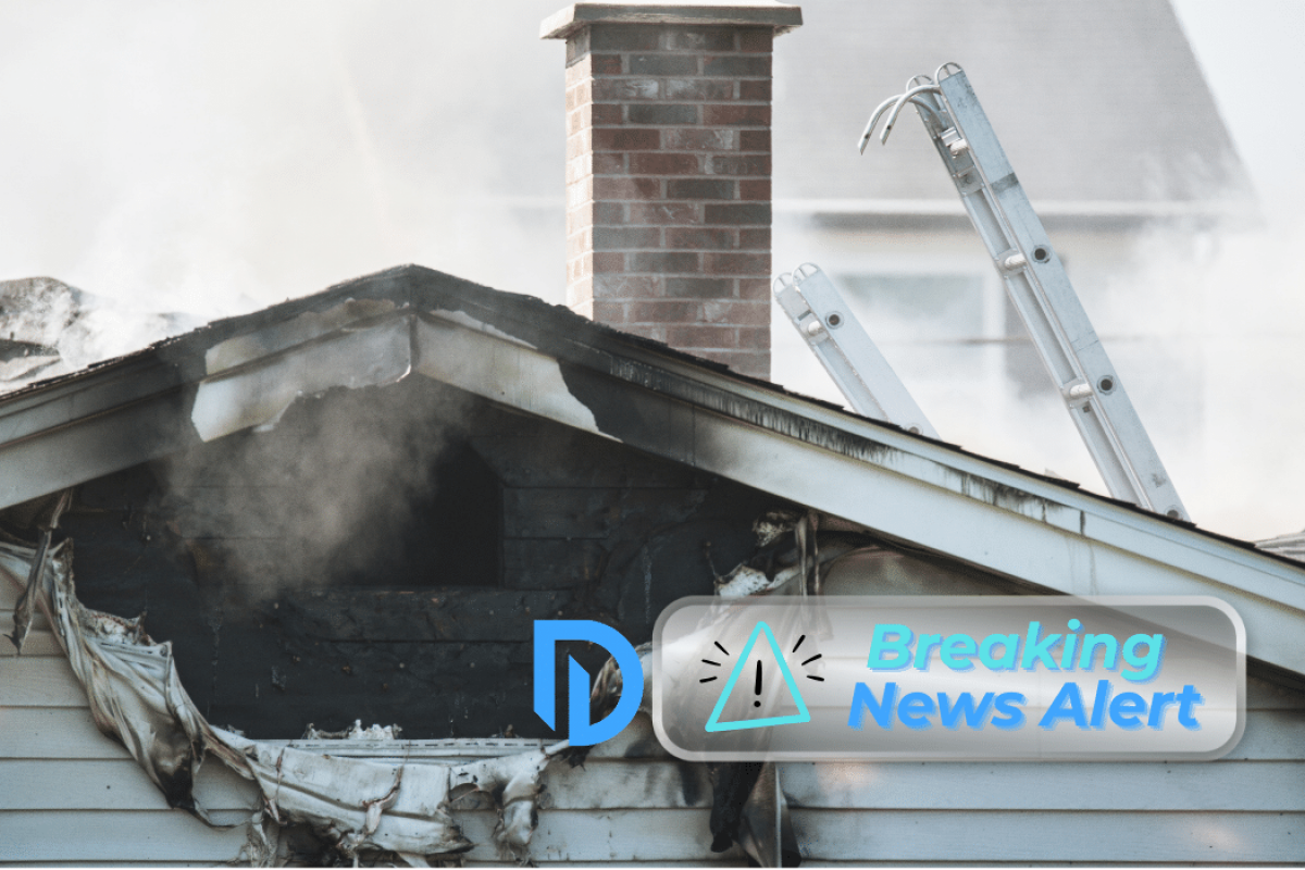 Roof and attic with fire damage in MA